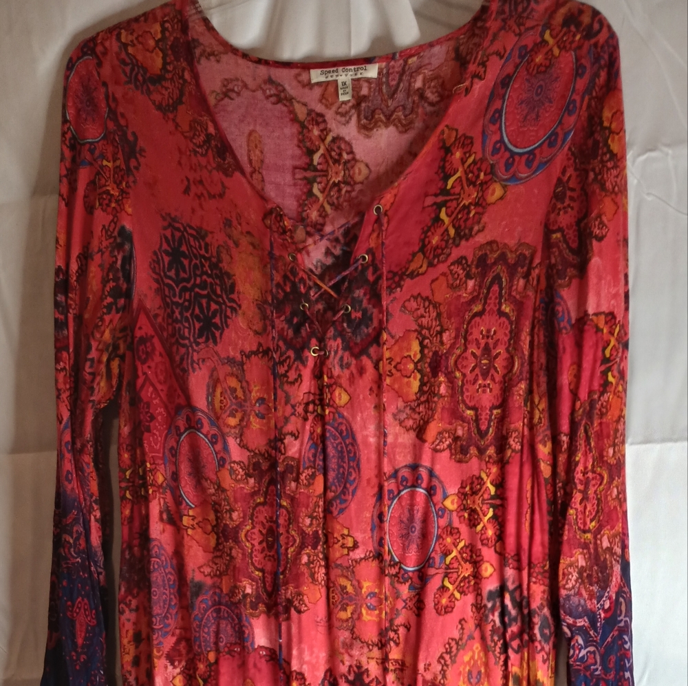 Women’s 1X(16-18) Multicolor Dress